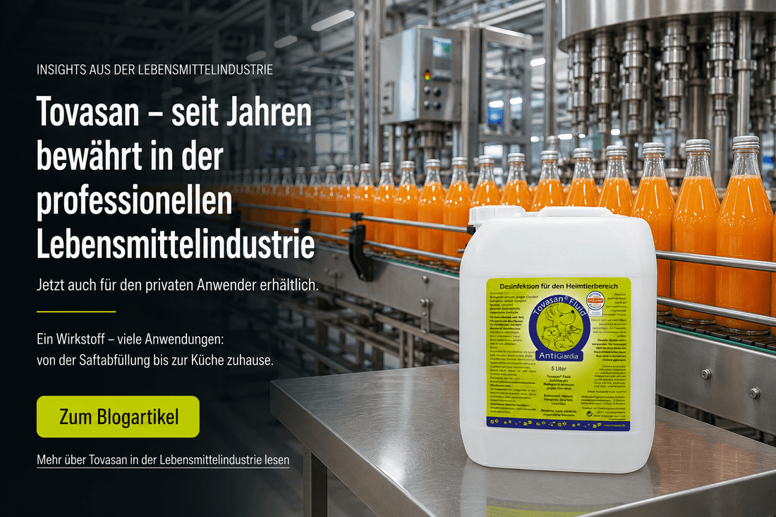 Tovasan® in der Lebensmittelindustrie: Nachhaltige Hygiene mit HACCP-Zulassung